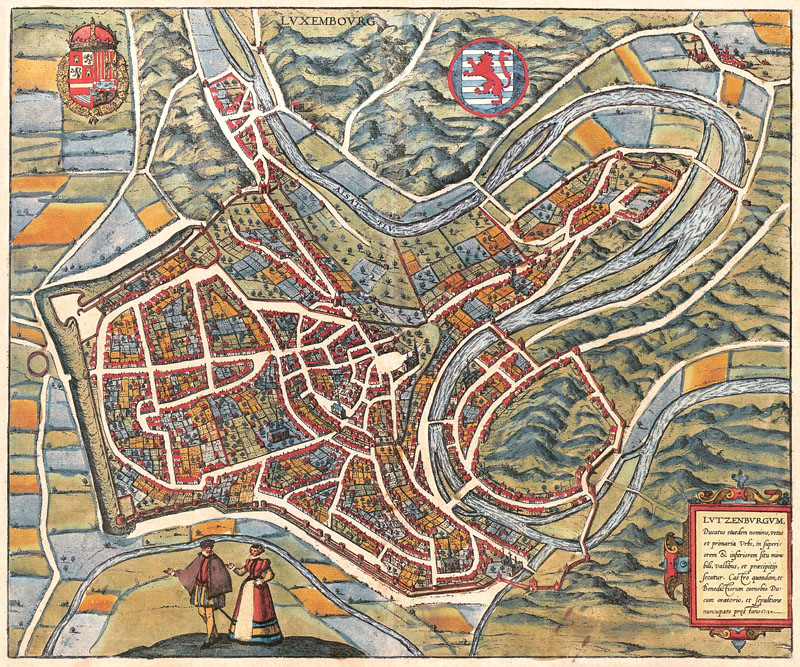 Luxemburg stad 1580 Braun & Hogenberg